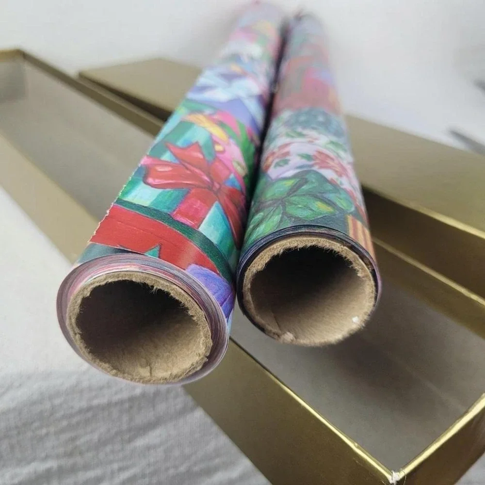Vintage Sally Foster Christmas Wrapping Paper and Tissue Paper Box Set‎ - New